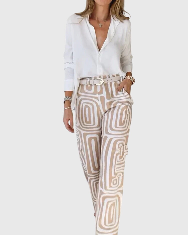 Dee | Stylish Pants + Free Blouse & Belt