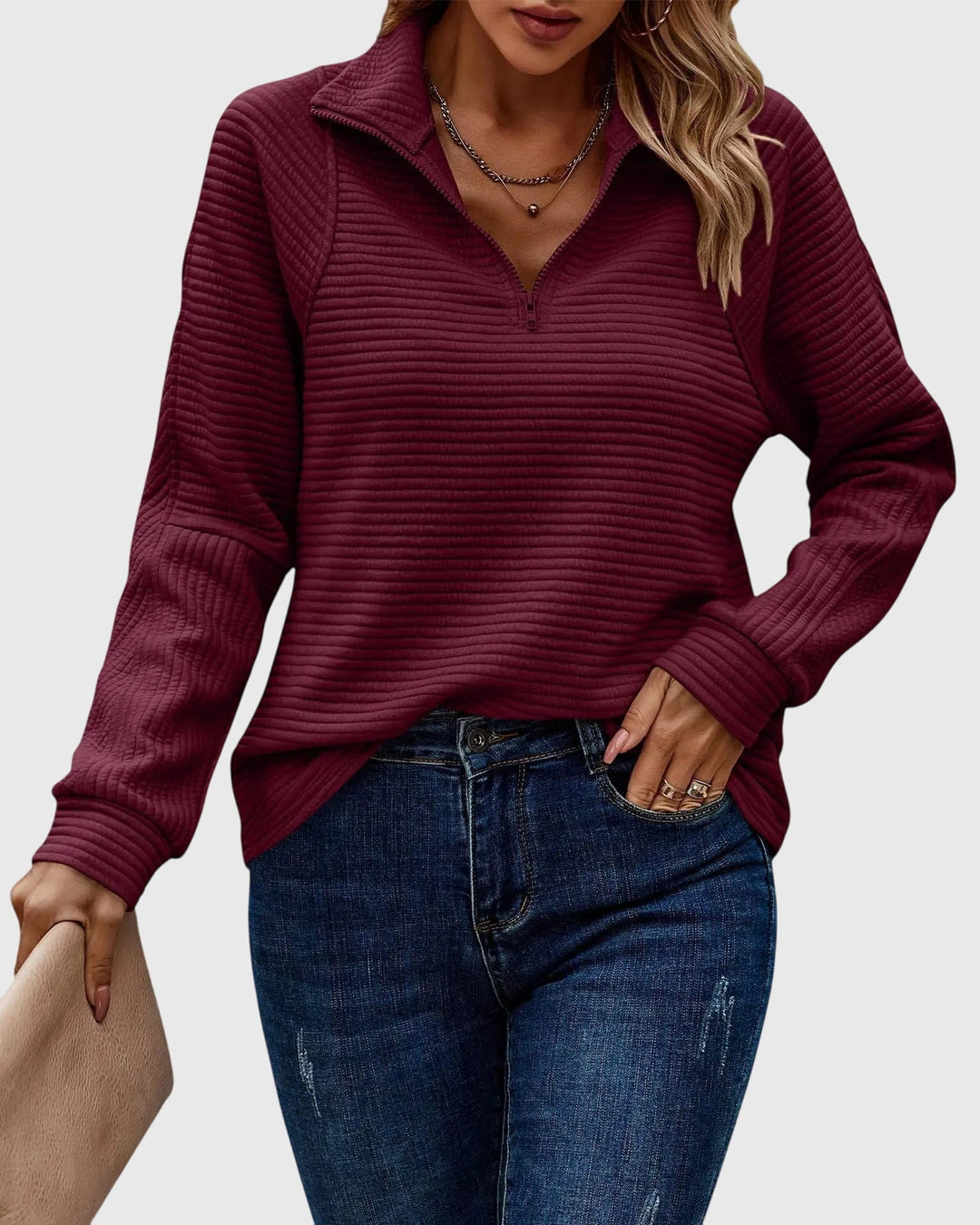 Abigail | Elegant Jumper with Zip
