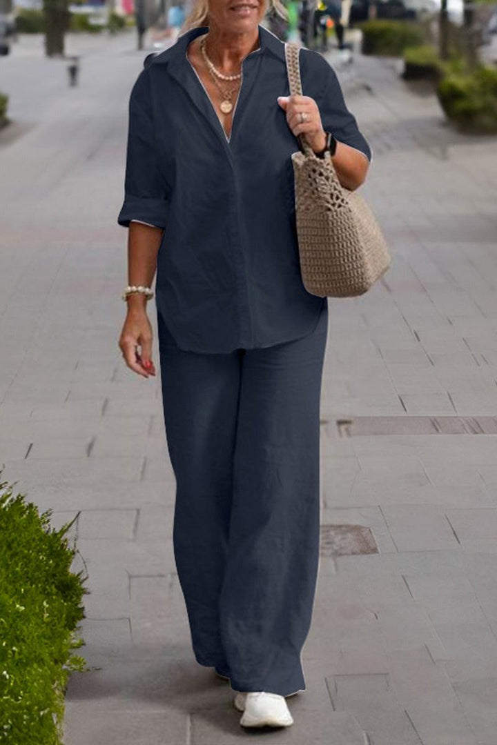 Relaxed Monochrome Two-Piece Set