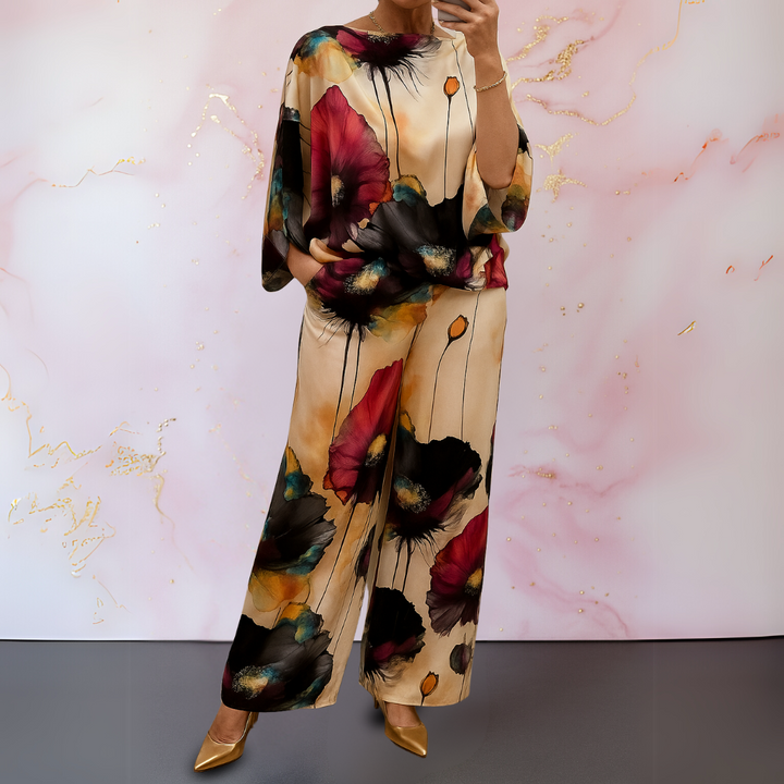 Satin Two-Piece Women's Set