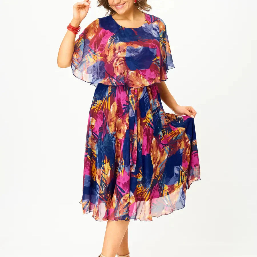 Plus Size Chiffon Dress