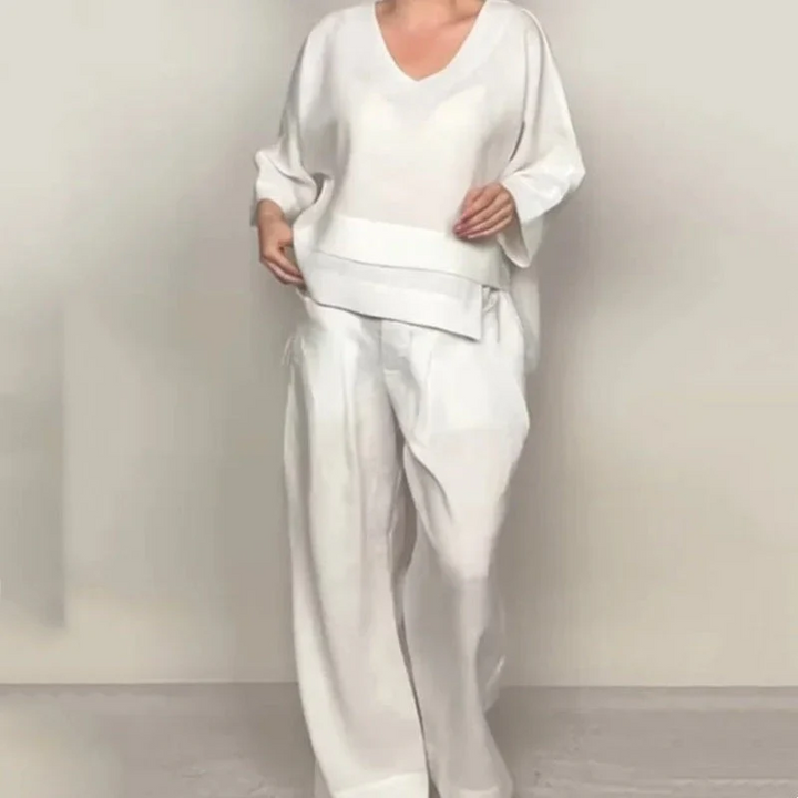 Relaxed Linen-Cotton Two-Piece Set