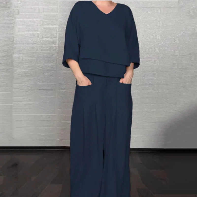 Relaxed Linen-Cotton Two-Piece Set