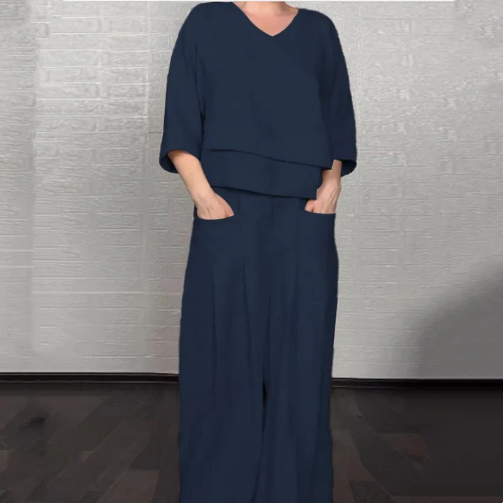 Relaxed Linen-Cotton Two-Piece Set