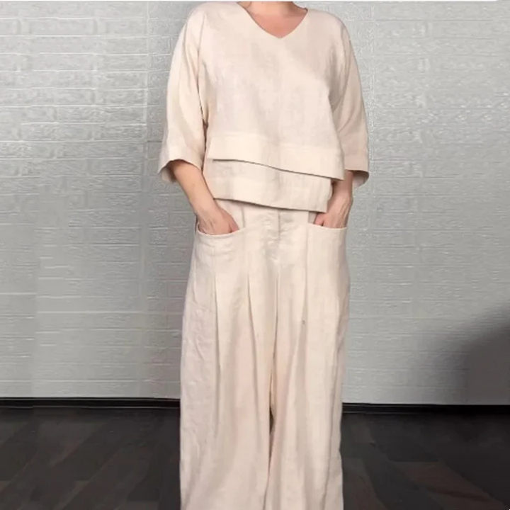 Relaxed Linen-Cotton Two-Piece Set