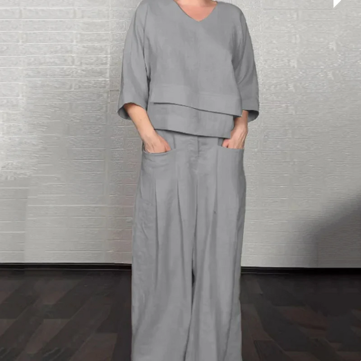 Relaxed Linen-Cotton Two-Piece Set