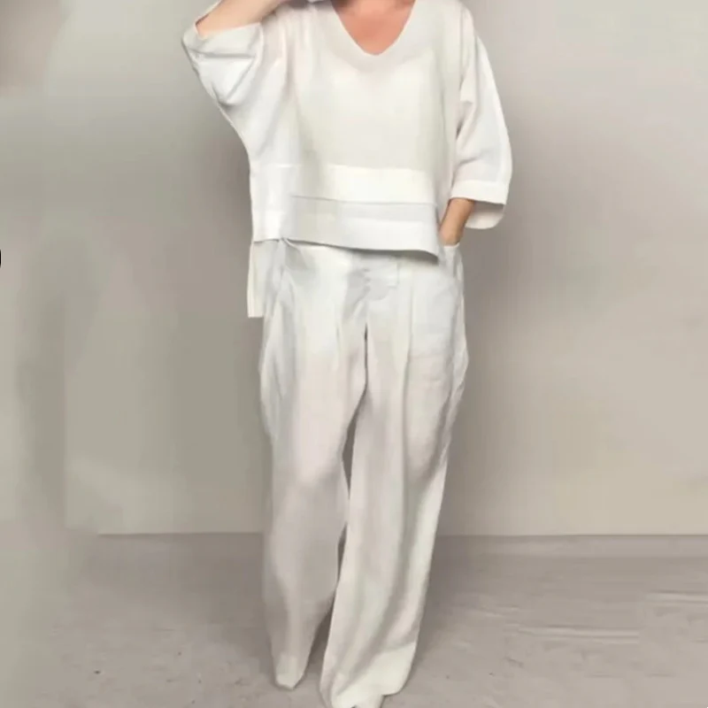 Relaxed Linen-Cotton Two-Piece Set
