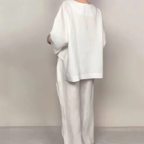 Relaxed Linen-Cotton Two-Piece Set