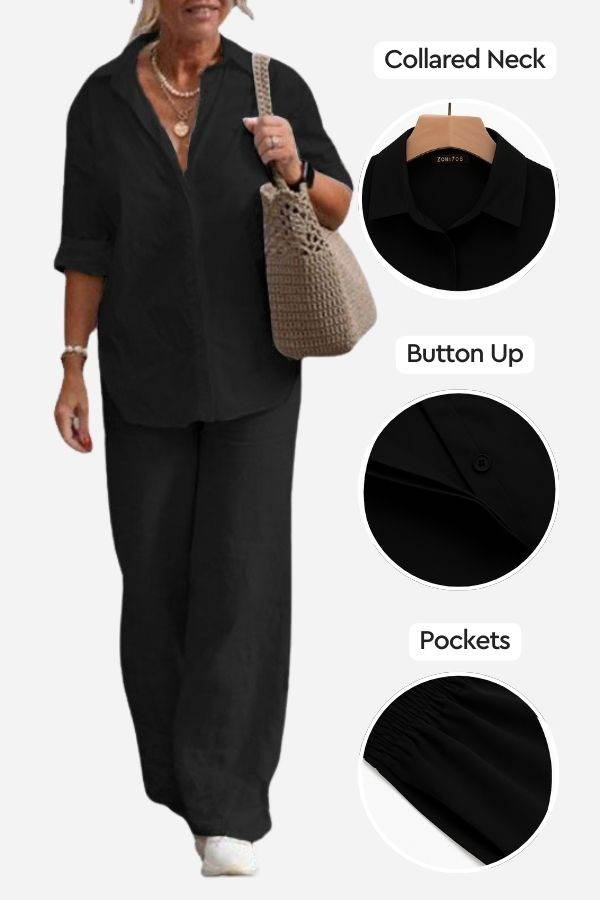 Relaxed Monochrome Two-Piece Set