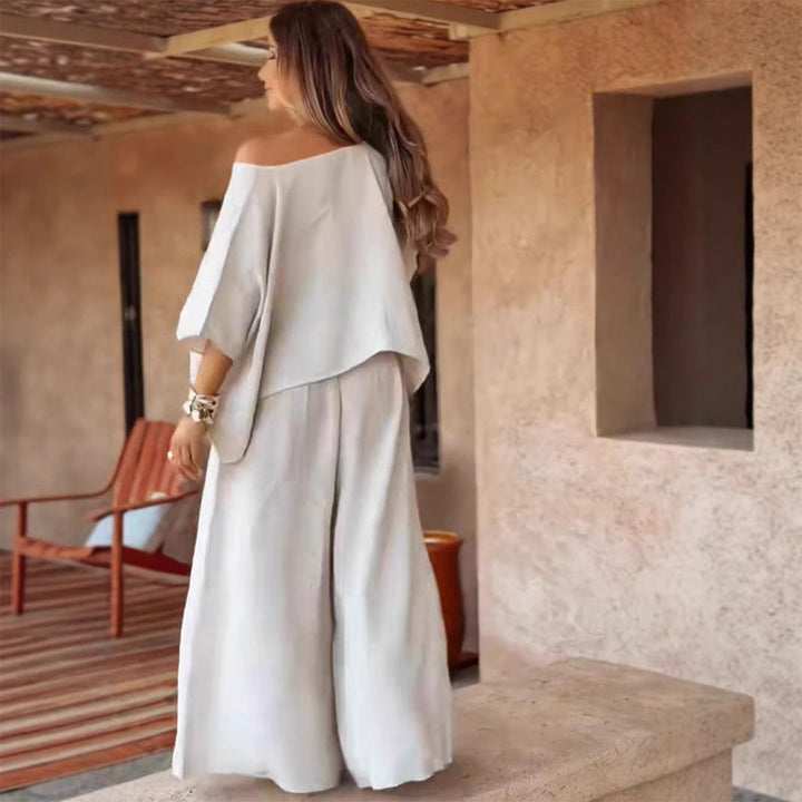 Casual Off-Shoulder Two Piece Set