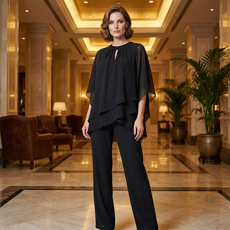 AMANDA | Elegant Asymmetrical Two-Piece Set