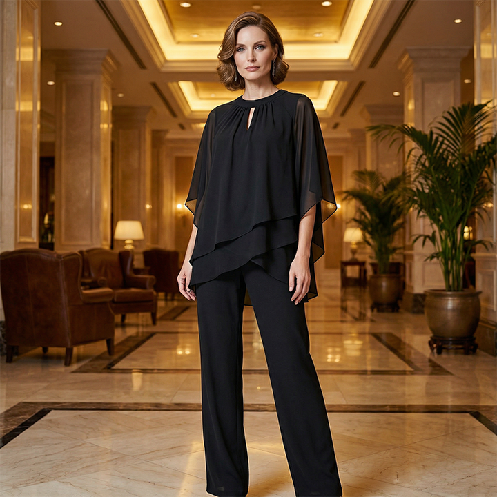 AMANDA | Elegant Asymmetrical Two-Piece Set